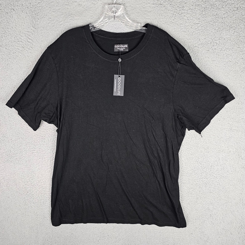 Goodlife T-Shirt Mens XXL Black GL99CS Short Sleeve Crewneck Made in USA NWT